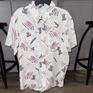 Silver Bait Fourth of July button down shirt